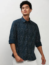Men Teal Printed Casual Casual Shirts-YAYIN-1579-Teal
